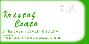 kristof csato business card