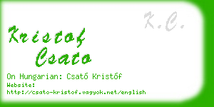 kristof csato business card